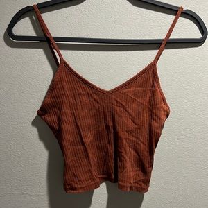 Cropped , fall , rustic , cropped top , tank top , brown , Topshop